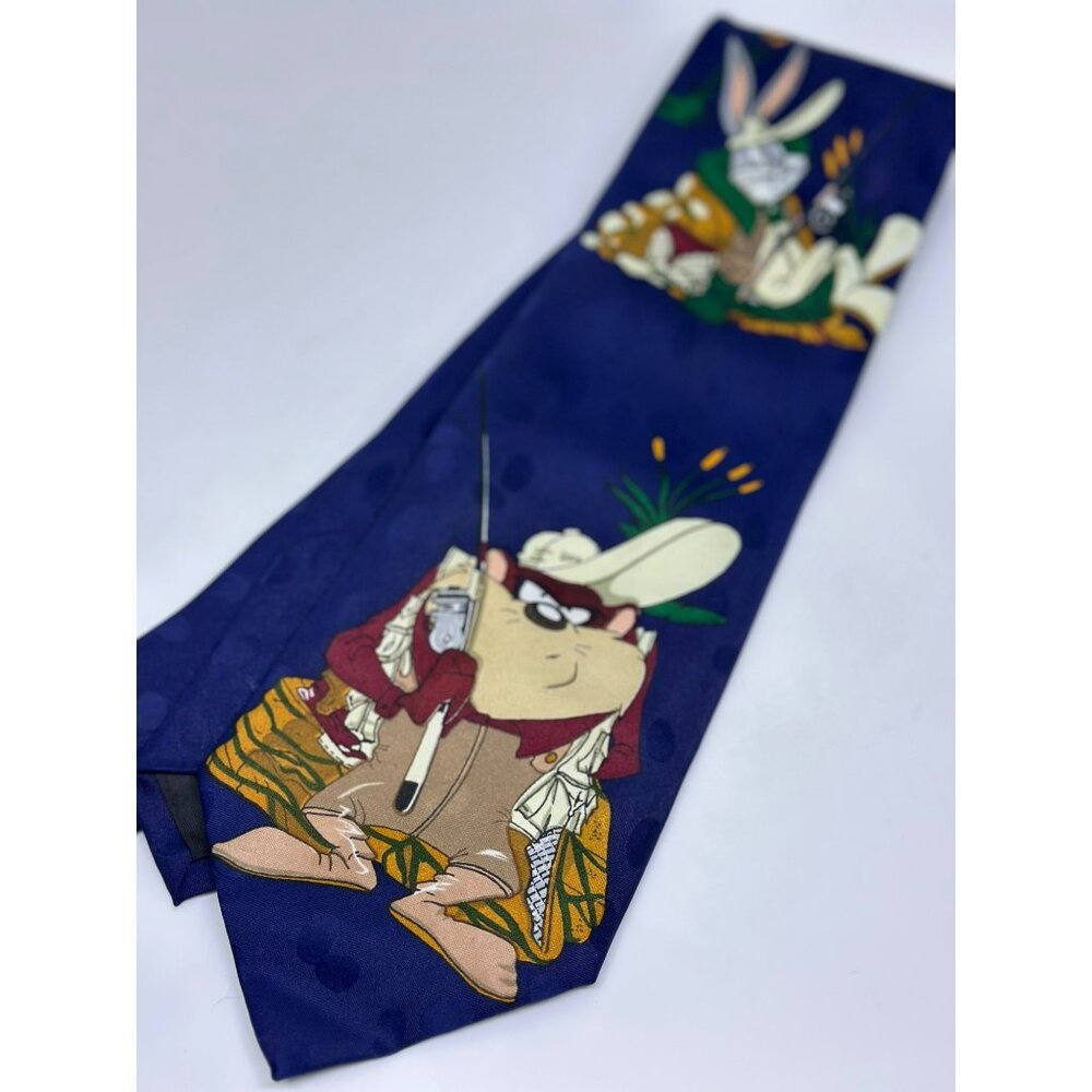 VTG 90s Looney-Tunes Taz Mania 4" Cartoon Hunting Bugs Bunny Blue‎
